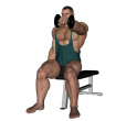 Anterior Raise - Seated Dumbbell Forward Alternate